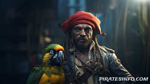 A wise parrot with a pirate
