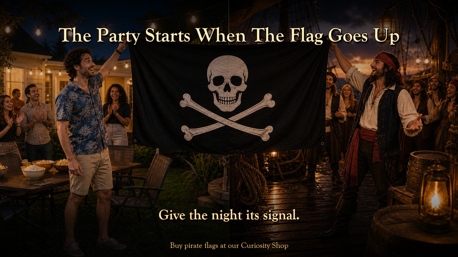 The Party Starts When The Flag Goes Up. Give the night its signal.