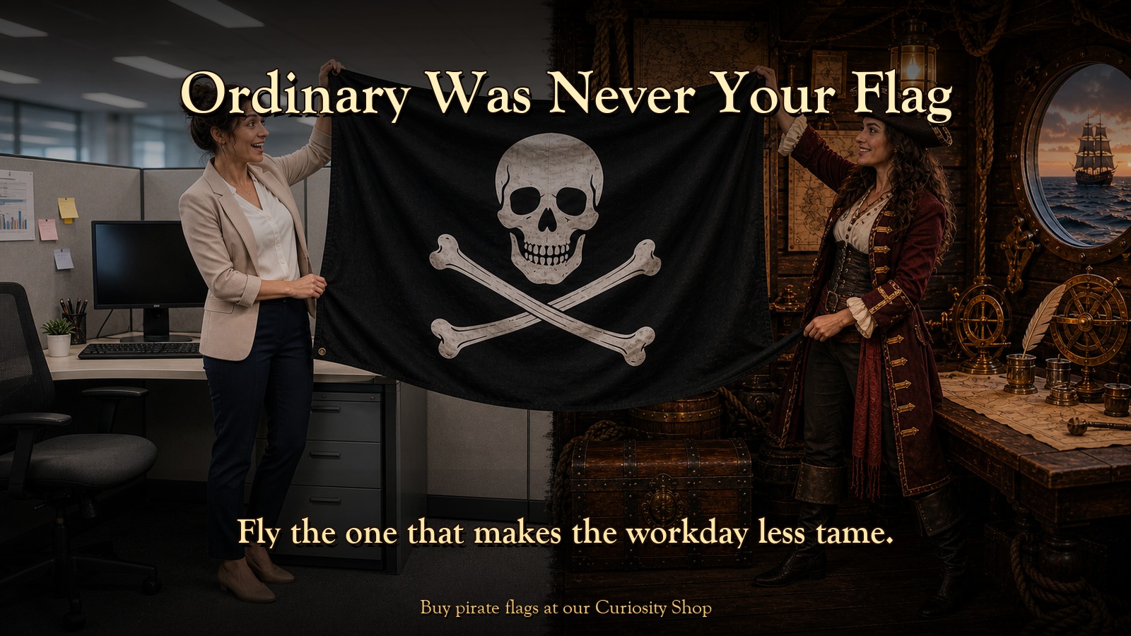 Ordinary Was Never Your Flag. Fly the one that makes the workday feel less tame.