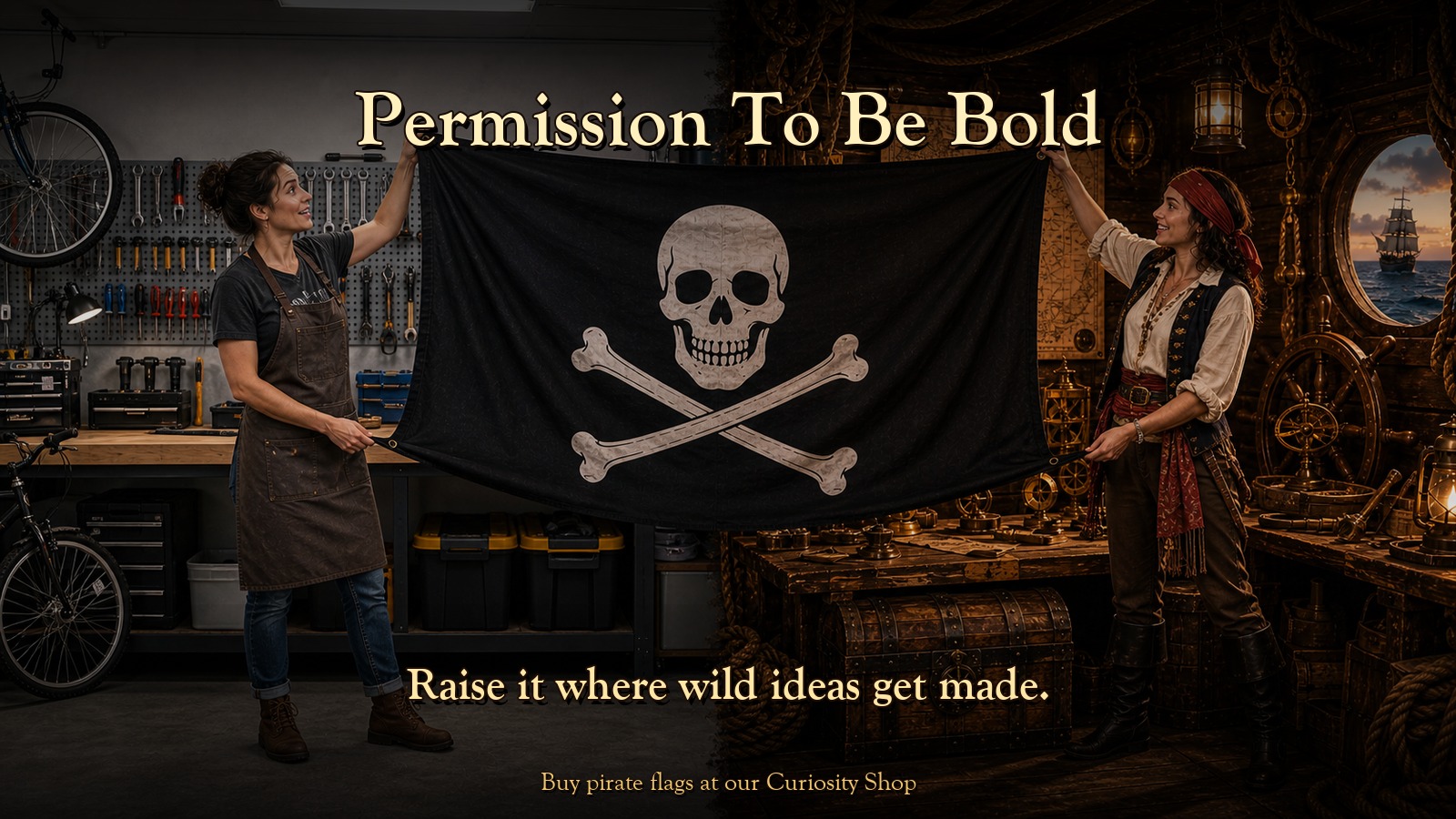 Build Under A Bolder Flag. Hang it where wild ideas get made.