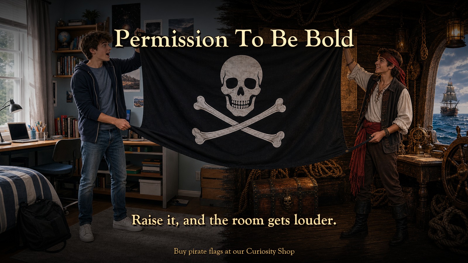 Permission To Be Bold. Raise it, and the room gets louder.