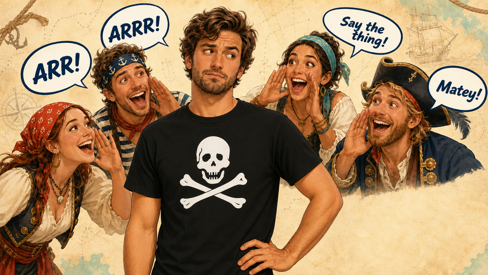 Warning: May Cause Strangers To Say Arr.. Soft pirate shirts for people prepared to become a public event.