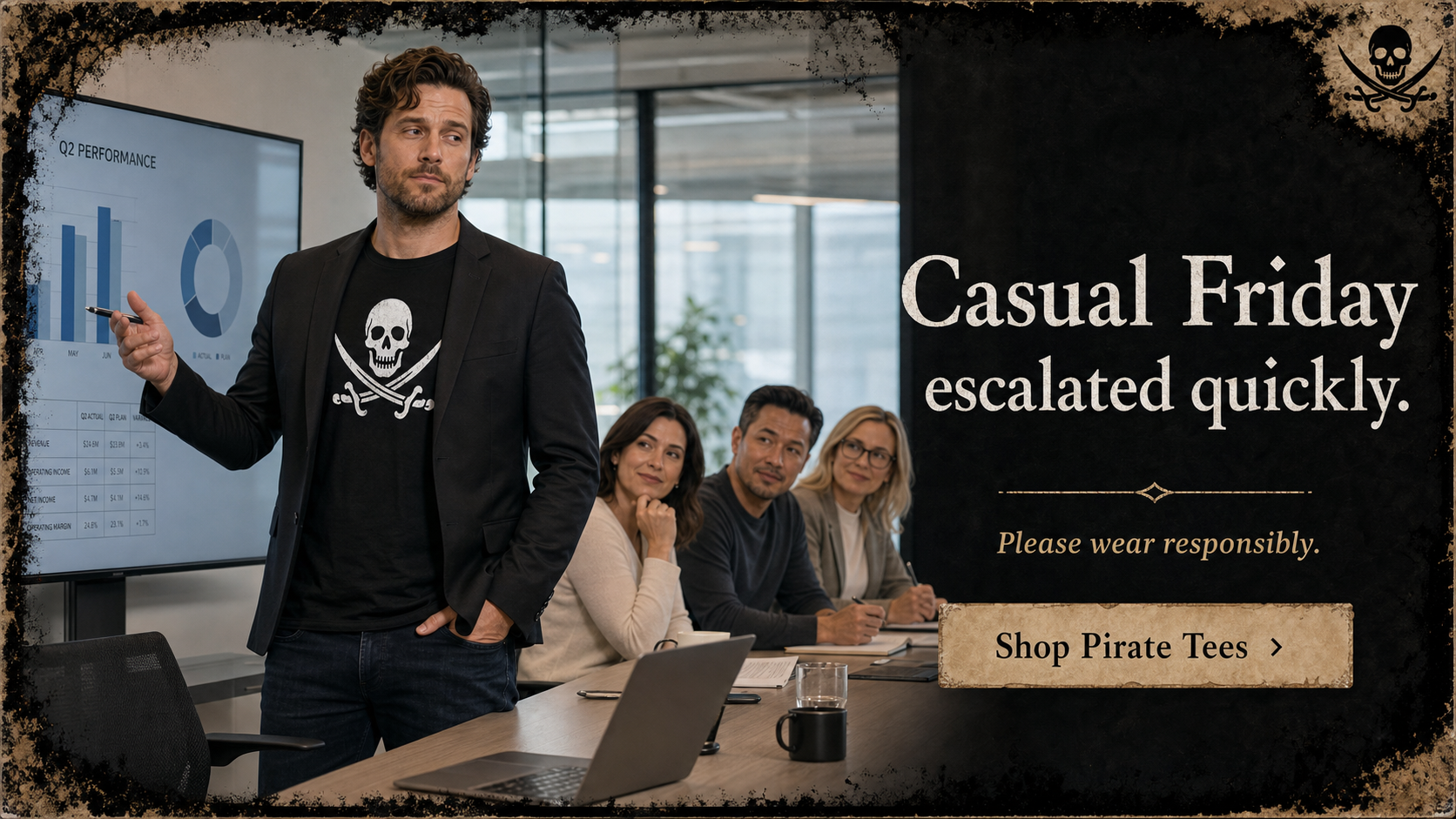 Casual Friday Has Escalated.. Soft cotton. Small rebellion. No ship required.
