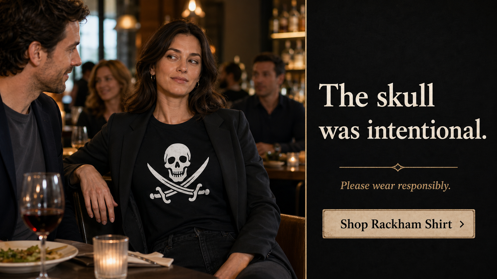 The Skull Was Intentional. The outfit has entered the conversation.