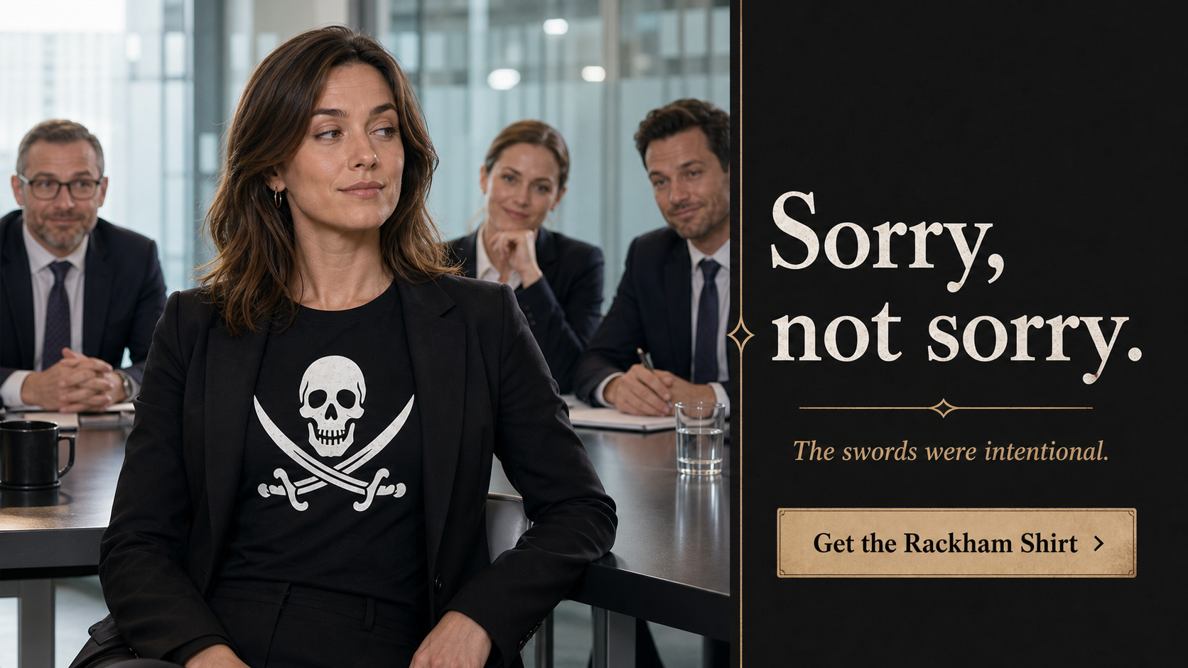 Sorry. Not Sorry.. A little mutiny, neatly pressed.