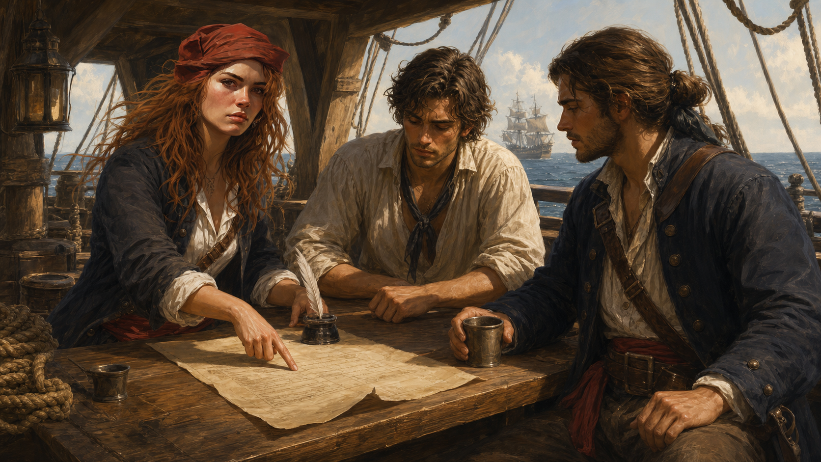 Pirate Ships Had Rules. That Was the Scary Part editorial illustration.