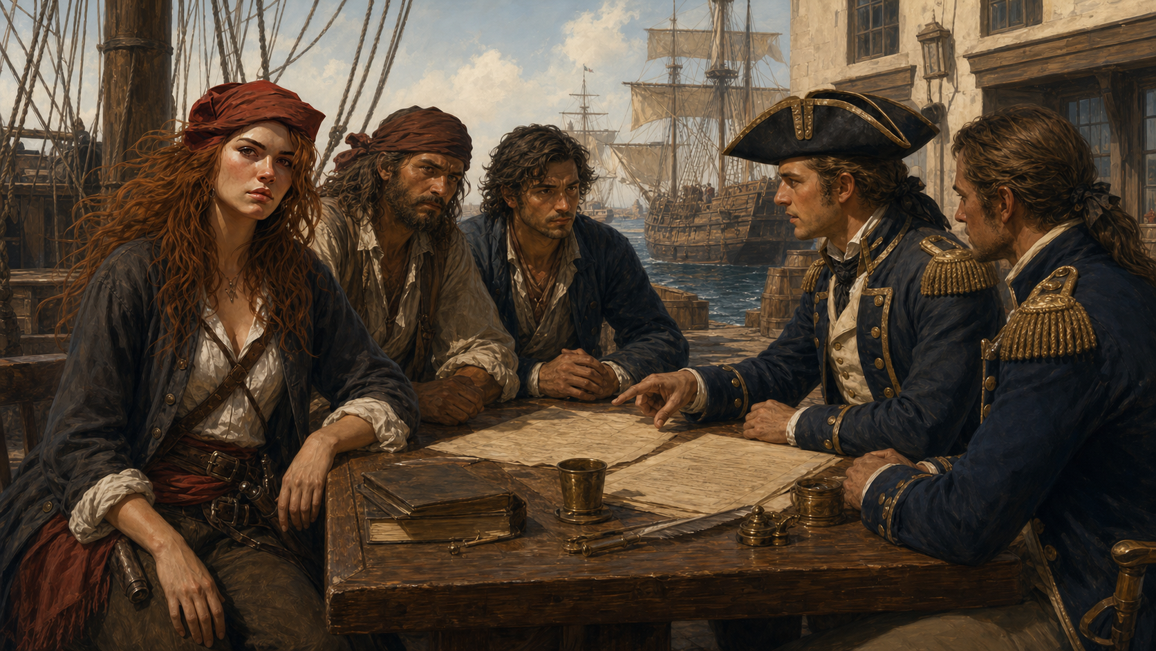Some Pirates Voted Before They Robbed You. Democracy Got Weird editorial illustration.