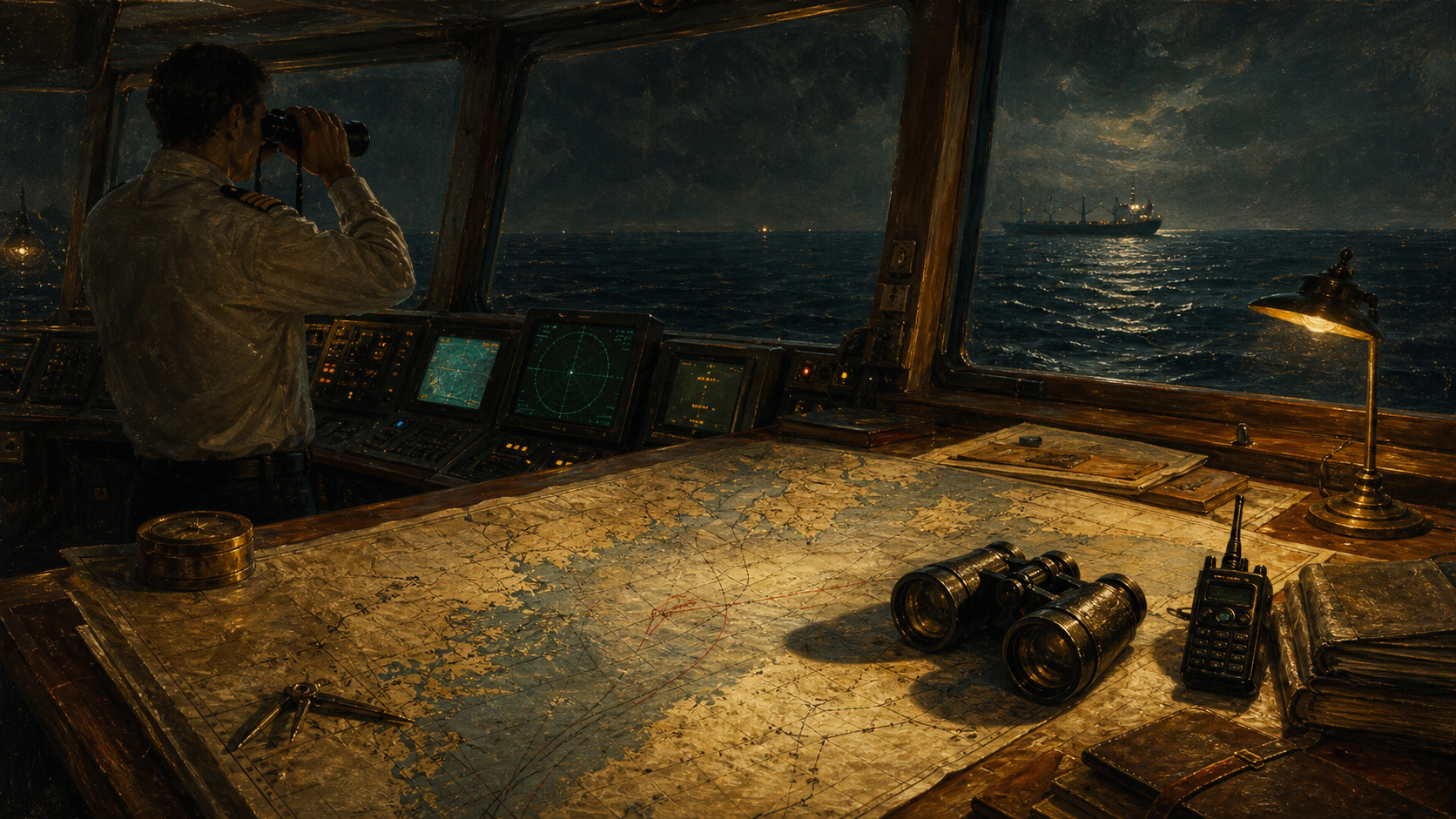 Modern piracy map room.