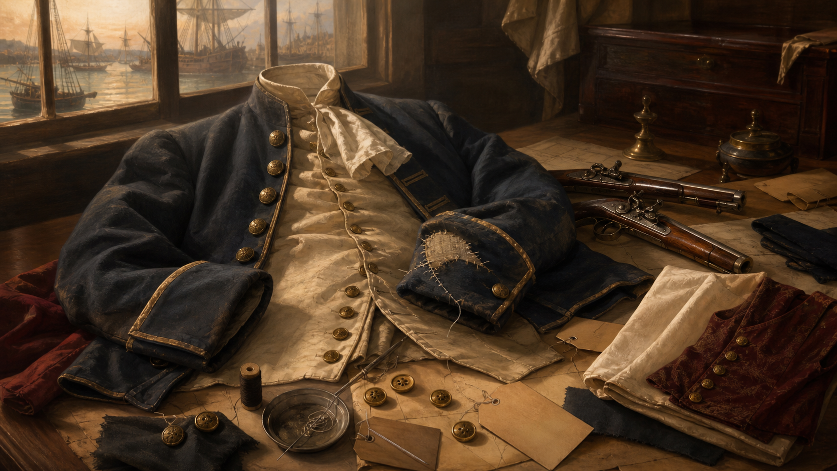 Golden Age pirate clothing from 1700 to 1740.