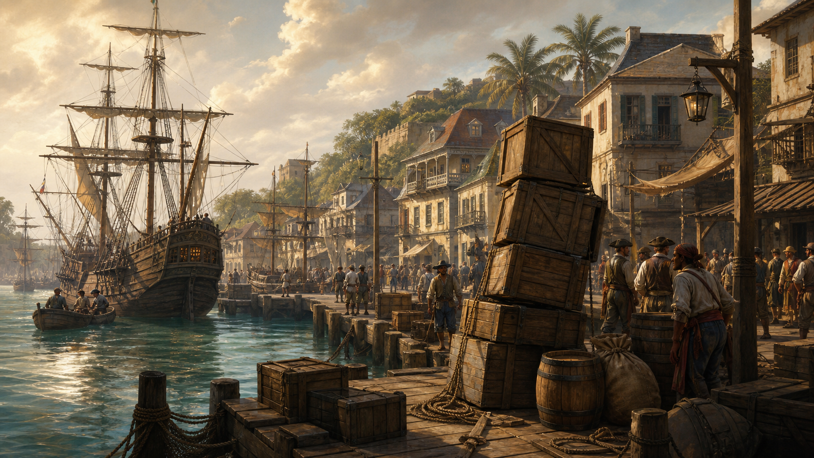 Port Royal pirate harbor.