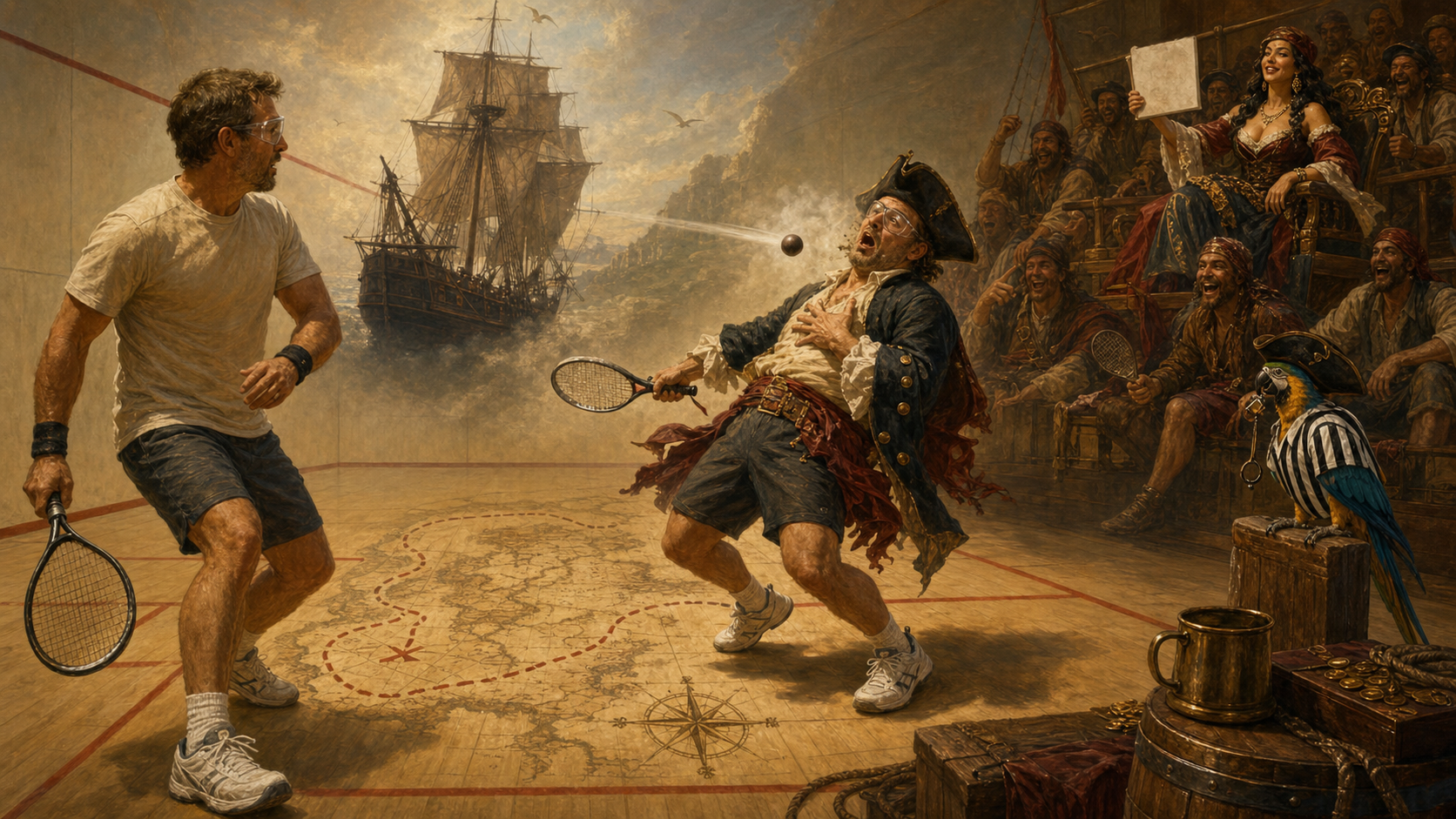 Talk Like a Pirate Day grammar scene.