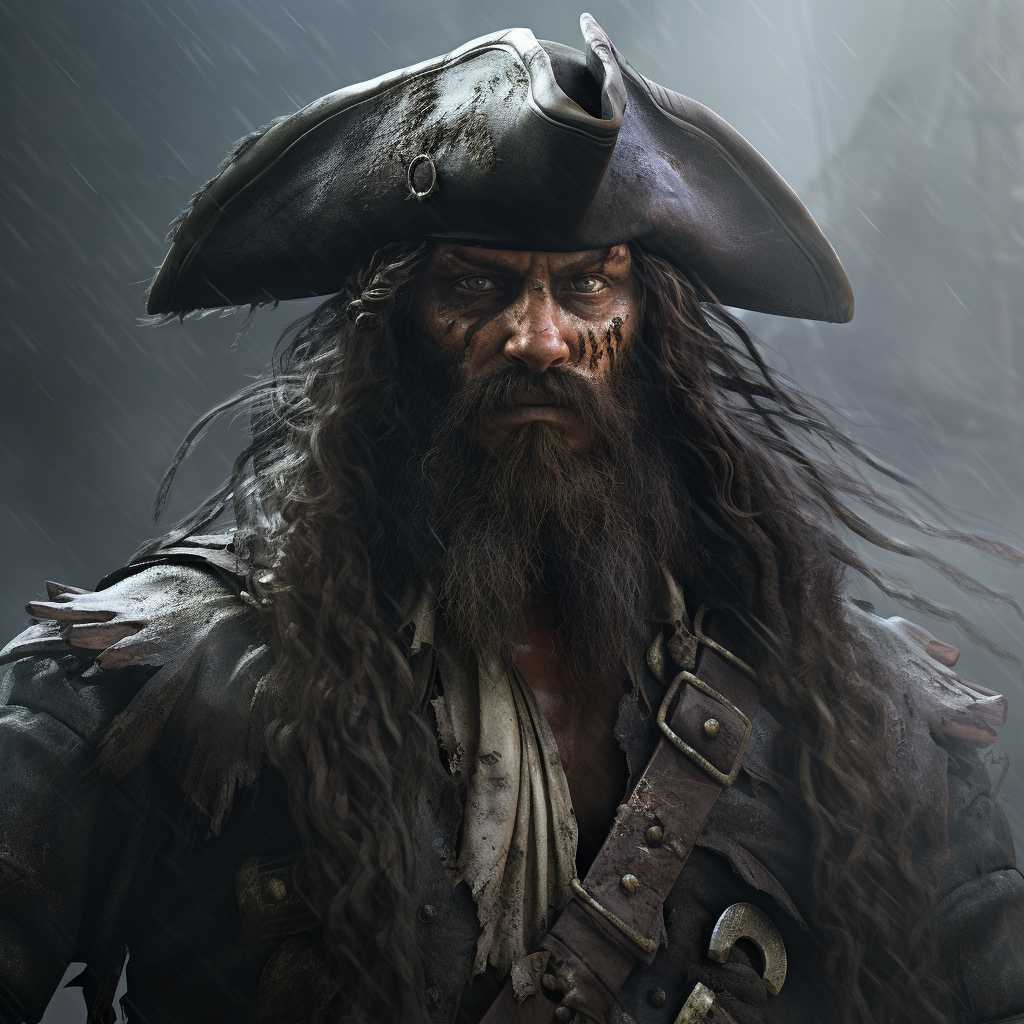 Imagined portrait of Blackbeard