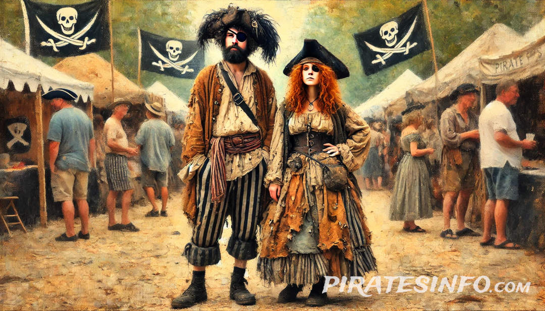 A grungy pirate costume setup